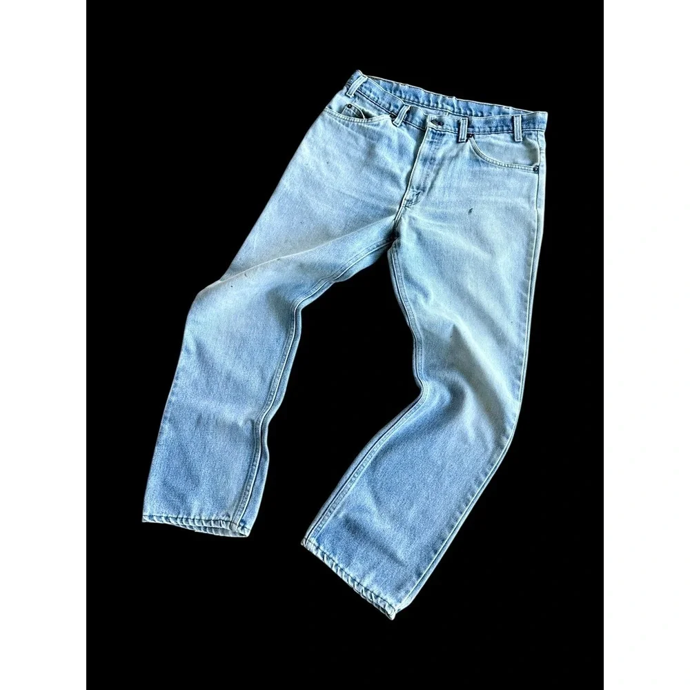 Vintage 70s Levi's Orange Tab Jeans 33.5x28 Light Wash Rare‎
